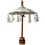 Ancient wisdom - parasol bali home decor - toile - naturel - 40cm - vendu par 1