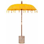 Parasol balinais 260 jaune 180 - 190 cm coton et bois massif vidaxl