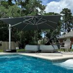 Parasol déporté 3, 65 x 3 m rectangulaire, parasol de jardin extérieur, adapté pour piscine, jardin, ... Parasol déporté 3, 65 x 3 m rectangulaire, parasol de jardin extérieur, adapté pour piscine, jardin, ...
