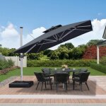 Parasol déporté 3, 3 x 3, 3 m carré, parasol de jardin extérieur, adapté pour piscine, jardin, balcon ... Parasol déporté 3, 3 x 3, 3 m carré, parasol de jardin extérieur, adapté pour piscine, jardin, balcon ...