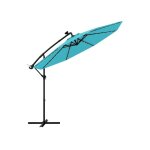 Parasol d�port� �3m, parasol pour terrasse, parasol inclinable, rotatif � 360�, avec pied en croix, 40 ...