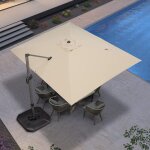 Purple leaf parasol dport en aluminium 2. 7  3. 5 m rectangulaire, parasol de jardin extrieur, adapt ...