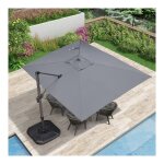 Parasol dport en aluminium 2. 7  3. 5 m rectangulaire, parasol de jardin extrieur, adapt pour balcon, ...