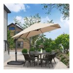 Parasol dport en aluminium 2, 7  2, 7 m carr, parasol de jardin extrieur, adapt pour balcon, piscine, ...