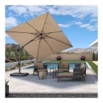 Purple leaf parasol d�port� en aluminium 3, 65 � 2, 7 m rectangulaire, parasol de jardin ext�rieur inclinable ...