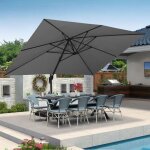 Purple leaf parasol d�port� en aluminium 4 � 3 m rectangulaire, parasol de jardin ext�rieur, adapt� pour ...