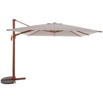 Parasol d�port� carr� inclinable melhia 3x3 m acajou / lin - hesp�ride