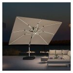 Purple leaf parasol d�port� ext�rieur 3 � 4 m rectangulaire avec led, parasol de jardin luxe, adapt� ...