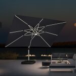 Purple leaf parasol d�port� ext�rieur 3 � 4 m rectangulaire avec led, parasol de jardin luxe, adapt� ...
