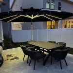 Purple leaf parasol d�port� ext�rieur 3, 65 � 2, 7 m rectangulaire avec led, parasol de jardin luxe, ...