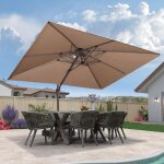 Purple leaf parasol d�port� ext�rieur, grand parasol de terrasse, parasol de jardin 3, 65 x 2, 7 m rectangulai ...