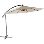 Hhg - jamais utilis] parasol dport de luxe 995, protection contre le soleil,  3m, crme / blanc sans ...