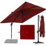 Relax4life parasol d�port� rectangulaire 2. 5x2. 5m, parasol de jardin exterieur inclinable et rotative ...