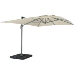 Parasol d�port� rectangulaire 3x4m ? antibes ? �cru ? parasol d�port�. inclinable. rabattable et rotatif ...