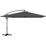 Parasol d�port� rectangulaire grande taille dim. 3, 55 x 3, 9 m - inclinable, pivotant - manivelle, pi�tement ...