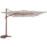 Parasol d�port� rectangulaire inclinable melhia 4x3 m acajou / lin - hesp�ride