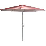 Happy garden - parasol droit bandol rond 2, 70m de diamtre  rayures orange