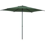 Parasol droit rond inclinable soya 2, 7m vert olive - hesp�ride