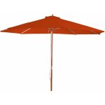 [jamais utilis] parasol florida, parasol de march,  3m polyester / bois, terre - cuite