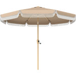 Parasol de jardin - outsunny - inclinaison et manivelle - franges - toile polyester 180 g / m� anti - ...