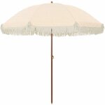 Parasol jaune et blanc � 205 x 209 cm acier