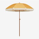 Sklum - parasol miska 175 cm en tissu et acier jaune curry