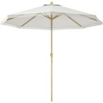 Outsunny - parasol octogonal inclinable ø 2, 65 x 2, 44h m mât baleine métal aspect bois polyester haute ... Outsunny - parasol octogonal inclinable ø 2, 65 x 2, 44h m mât baleine métal aspect bois polyester haute ...