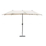 Parasol ovale 4x2 m�tres avec structure en aluminium et toile de couverture ecr� - recco