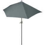 Hhg - jamais utilis] parasol parla en alu, hmicycle, parasol de balcon uv 50 + , 300cm anthracite sans ...
