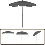 Parasol de plage anthracite 180x120 cm - parasol de plage - parasol extérieur - parasol rectangulaire ... Parasol de plage anthracite 180x120 cm - parasol de plage - parasol extérieur - parasol rectangulaire ...