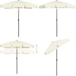 Parasol de plage jaune sable 180x120 cm - parasol de plage - parasol extérieur - parasol inclinable - ... Parasol de plage jaune sable 180x120 cm - parasol de plage - parasol extérieur - parasol inclinable - ...
