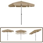Parasol de plage taupe 200x125 cm - parasol de plage - parasol extérieur - parasol inclinable - parasol ... Parasol de plage taupe 200x125 cm - parasol de plage - parasol extérieur - parasol inclinable - parasol ...