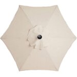 Parasol de rechange 3 m, housse en tissu pour parasol  6 branches, housse de protection pour store extrieur, ...