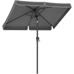 Parasol rectangulaire 200 x 150 cm, protection solaire upf 50 + , pliable des deux c�t�s � 30�, pour ...