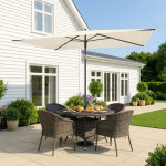 Parasol rectangulaire inclinable 232 x 149 cm, protection solaire upf 50 + , pour plage, terrasse, jardin, ...