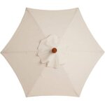 Parasol de remplacement pour terrasse de 3 m, 6 baleines, pour extrieur, table, march, jardin, plage ...