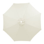 Parasol de terrasse 3 m, auvent de remplacement pour 6 baleines, blanc cass crme - sollbry