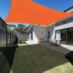 Parasols et voiles d'ombrage rectangulaire 3x4m orange, auvent imperm�able uv protection pour jardin ...