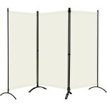 Paravent, 255x182 cm, sparation de pice, protection visuelle, autonome, paravent en 3 parties avec ...
