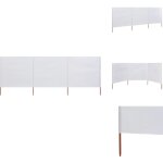 Vidaxl - paravent 3 panneaux tissu 400 x 160 cm blanc sable - parasol - pare - brise - Écran d'intimité ... Vidaxl - paravent 3 panneaux tissu 400 x 160 cm blanc sable - parasol - pare - brise - Écran d'intimité ...
