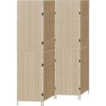 Paravent pliant manuel beige 196 x 180 cm polyrotin vidaxl Paravent pliant manuel beige 196 x 180 cm polyrotin vidaxl
