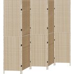 Paravent pliant manuel beige 245 x 180 cm polyrotin vidaxl Paravent pliant manuel beige 245 x 180 cm polyrotin vidaxl