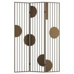 Paravent ajouré design en métal 3 pans - l. 123 x h. 180 cm - doré - kandy Paravent ajouré design en métal 3 pans - l. 123 x h. 180 cm - doré - kandy