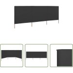 Paravent anti - vent - paravent 3 panneaux tissu 400 x 120 anthracite