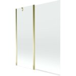 Paravent de baignoire mexen flip à 2 volets 140 x 150 cm, transparent, doré - 894 - 140 - 101 - 50 - ... Paravent de baignoire mexen flip à 2 volets 140 x 150 cm, transparent, doré - 894 - 140 - 101 - 50 - ...