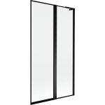 Paravent de baignoire mexen mist l � 2 volets droits 100 x 150 cm, cadre noir, noir - 8a9l - 100 - 011 ...