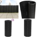 Paravents de balcon 10 pcs noir 255x19 cm r�sine tress�e - pare - vue balcon - cl�ture decorative - ecran ...