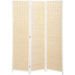 Paravent en bois homcom 3 panneaux 135 x 180 cm s�parateur de pi�ce closion de s�paration pliable pour ...