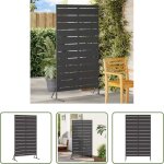Paravent ext�rieur - �cran de confidentialit� noir 100 x 50 x 180 cm acier