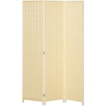 Paravent interieur en bois 3 panneaux 135 x 180 cm séparateur de pièce pliable bois naturel Paravent interieur en bois 3 panneaux 135 x 180 cm séparateur de pièce pliable bois naturel